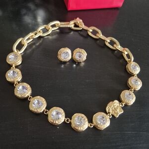 Elegant Gold and Silver Versace Jewelry Set